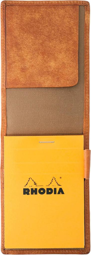 Slip-On PB RHODIA Memo Cover No. 11, Italian Leather Pueblo Compact, Cognac (Light Brown), IPV-6001