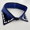 Metal Studded False Collar for Women Girl Detachable Collar Lapel Blouse Top Clothing Accessory Casual Decorative Collar