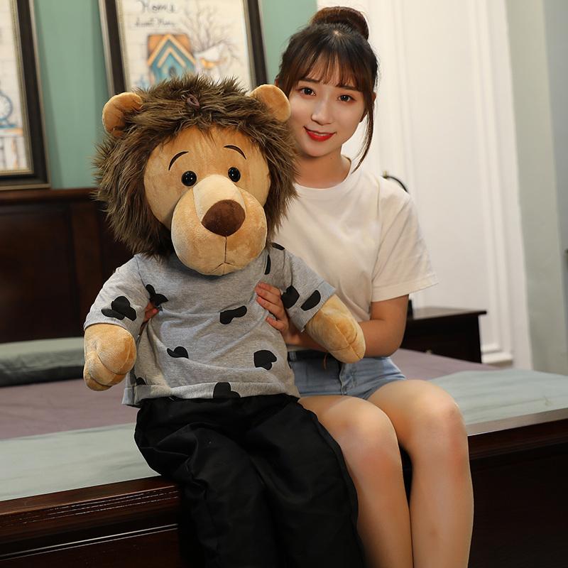 50-125cm  Cartoon Minomi Lion Plush Toy Stuffed Animal The Lee MinHo King Long Legs Lion Plush Huggable Doll Gift for Kids Girls