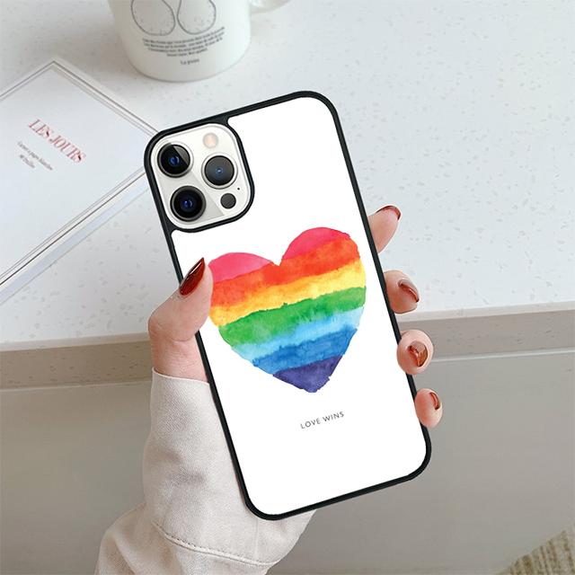 LGBT Love Wins Phone Case For iPhone 17 Air 14 15 16 13 12 Cover For Apple 14 15 16 Pro Max 6S Plus Coque