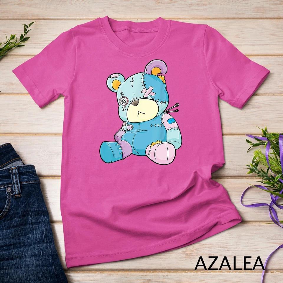 Pastel Goth Teddy Bear Nu Goth Menhera Kawaii Anime Unisex T-shirt 6 2XL