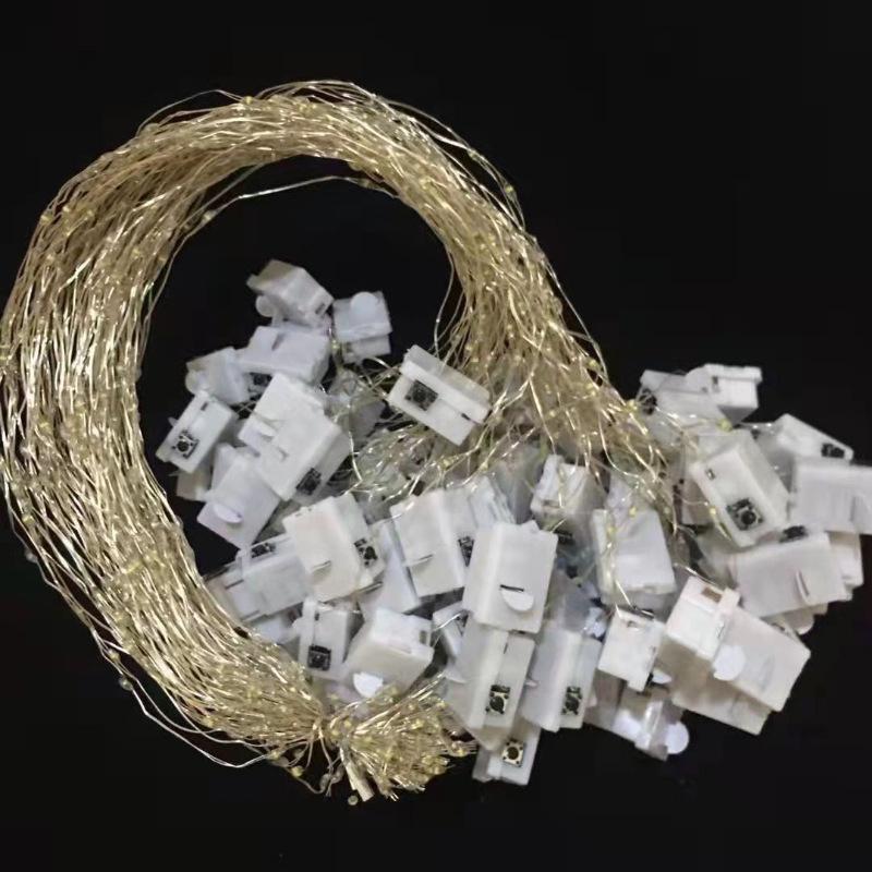 

LED Copper Fairy Lights with White Box - Three-Level Bobo Ball Decoration for Gift and Atmosphere Arrangement.