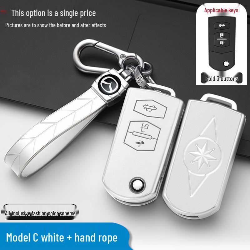 Mazda Key Cover: Full Coverage Protective Shell for Mazda 3, Mazda 5, 6 Atenza, Jinxiang Ruiyi 2 Folding Key.