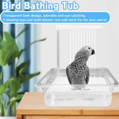 Papageien-Badeewanne Vogel Automatische Badewanne Mit Mehreren Wasserhähnen Automatische Dusch-Badewanne Für Kleine Mittlere Wellensittich Reinigung Bad