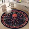 1pc Cthulhu Mandala Office Round Area Rug,  Mat Suitable ForOffice, Under Office Chairs Bedroom Living Room Home Decor, Room Deco