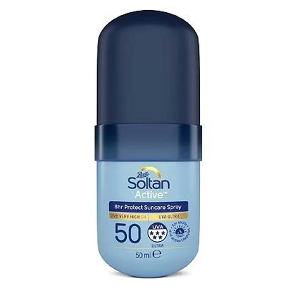 Soltan Sun Care Spray 50ml 1 Pack Active Soltan Active 8 Hour Protect Suncare Spray SPF50 50ml