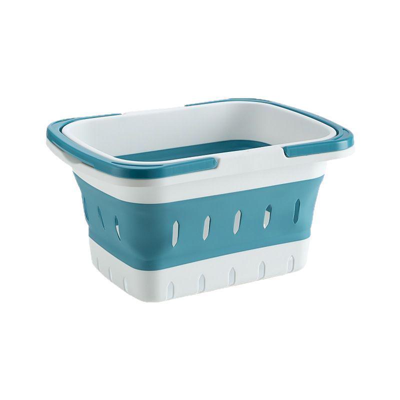 Foldable Handheld Storage Basket for Clothes, Bathroom, and Kitchen