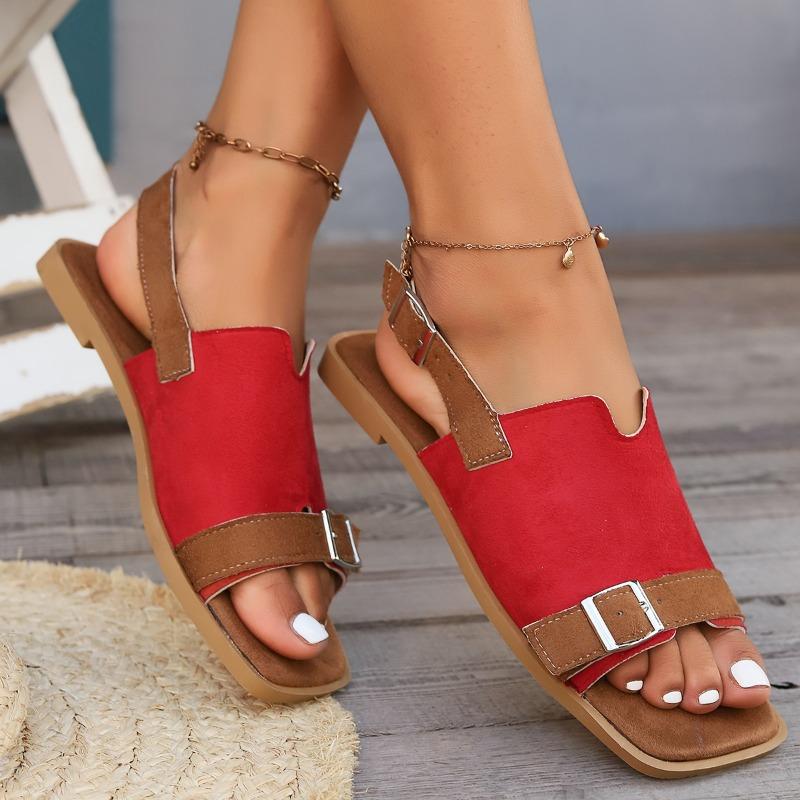 Fashion Luxury Slippers Women 2024 Summer Low Heel Massage Insoles Comfortable Women's Sandals Open Toe Outdoor Slippers Beach Shoes