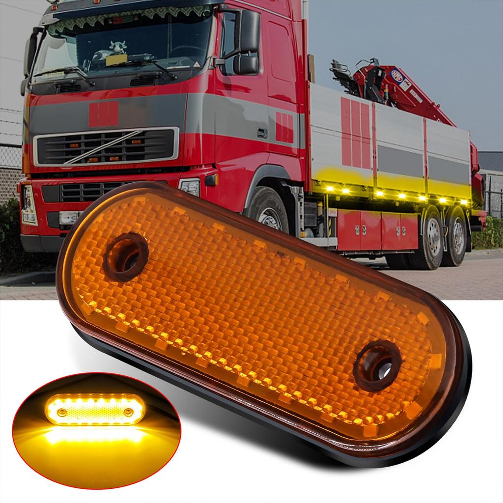 Aoling Truck LED Side 24V Amber Side 24V Marker M7 Markers, Markers, Lamps, 4-Pack