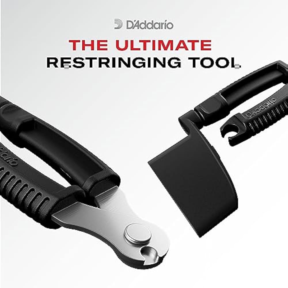 D'Addario String Winder for Bass with Pin Puller/Cutter Function Bass Pro-Winder DP0002B [Authent...