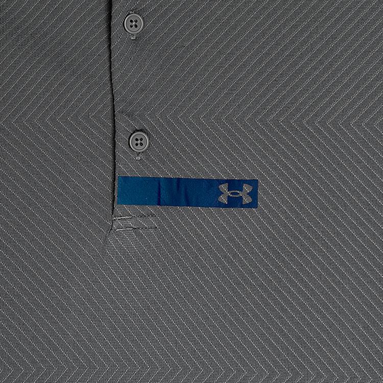 Under Armour Rush Series Seamless Casual Solid Golf Polo Shirt Men Tops Gray 1366252-066