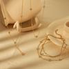 Geometric Necklace With Diamonds In 18k Gold For Women Fashion Accessory