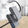 4 in 1 Type C Hub 4K HD Display Interface VGA USB3.0 Multi Port Laptop Dock Docking Station