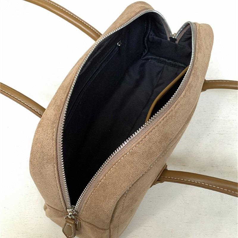 Autumn and Winter Suede Bag Fashion Retro Versatile Shoulder Bag High Sense Niche Style Baguette Armpit Bag Women