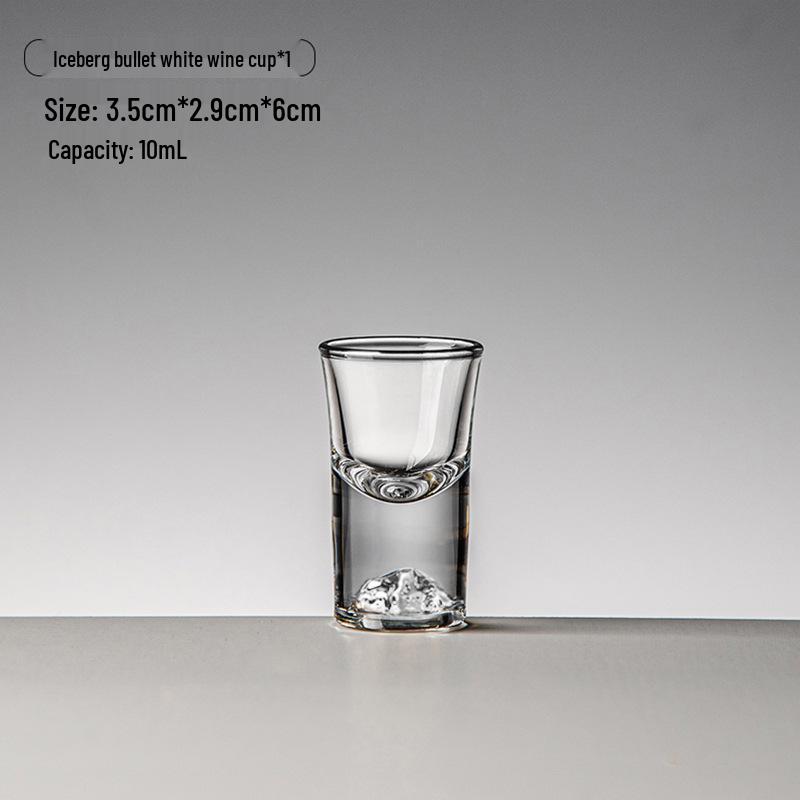 Gold Foil Shot Glass Set – Crystal White Wine Cups, Customizable with Logo