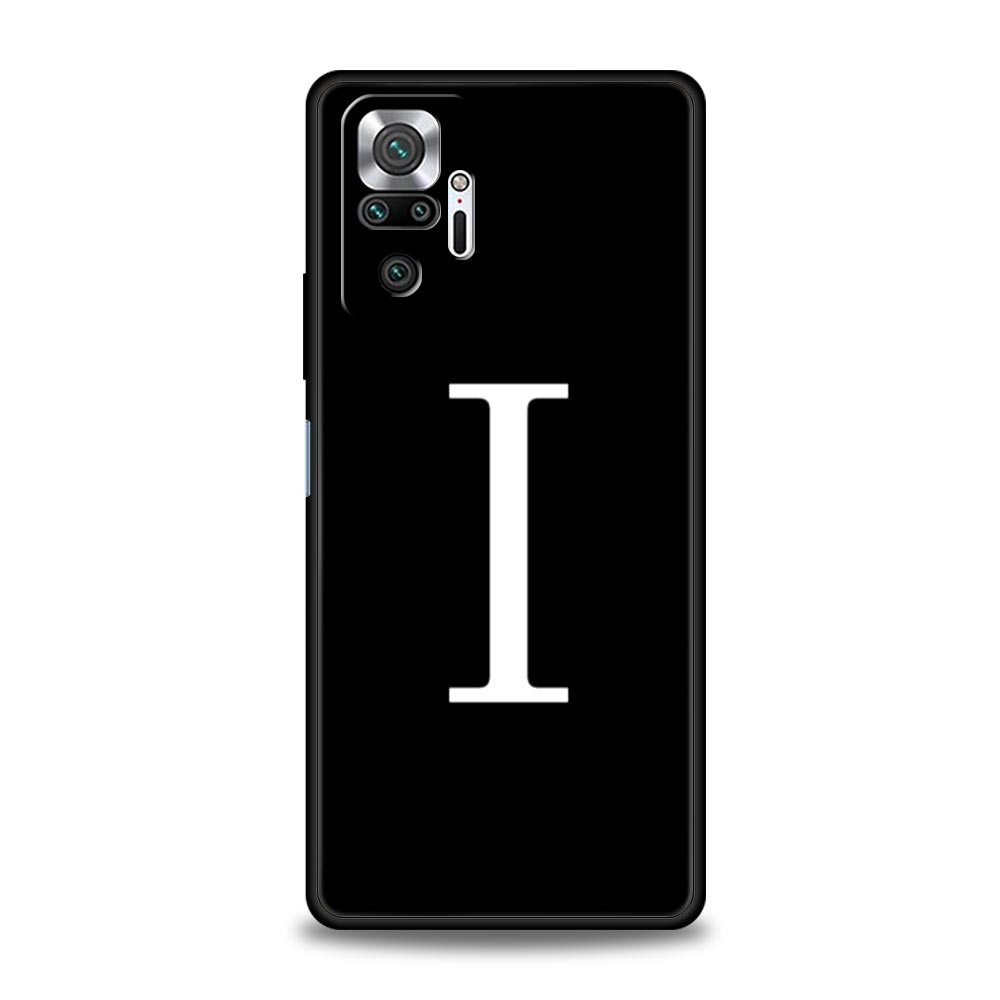 

Чехол для телефона с начальной буквой от A до Z для Xiaomi Redmi Note 14 13 5G 10 11 12 Pro Plus 4G 14C 13C 12C 10C Черный Redmi Note 11Pro