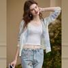 Bailuyu Spring V-Neck Long-Sleeve Knit Cardigan