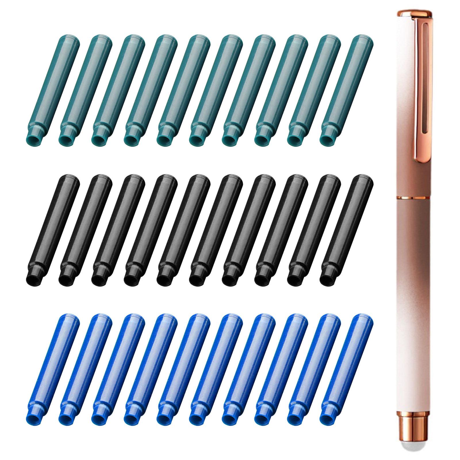 

Металлическая перьевая ручка и набор из 30 чернильных мешочков с наконечником 0,38 мм, стираемые для начинающих, студентов, взрослых, почерка, рисования, ведения дневника коричневый