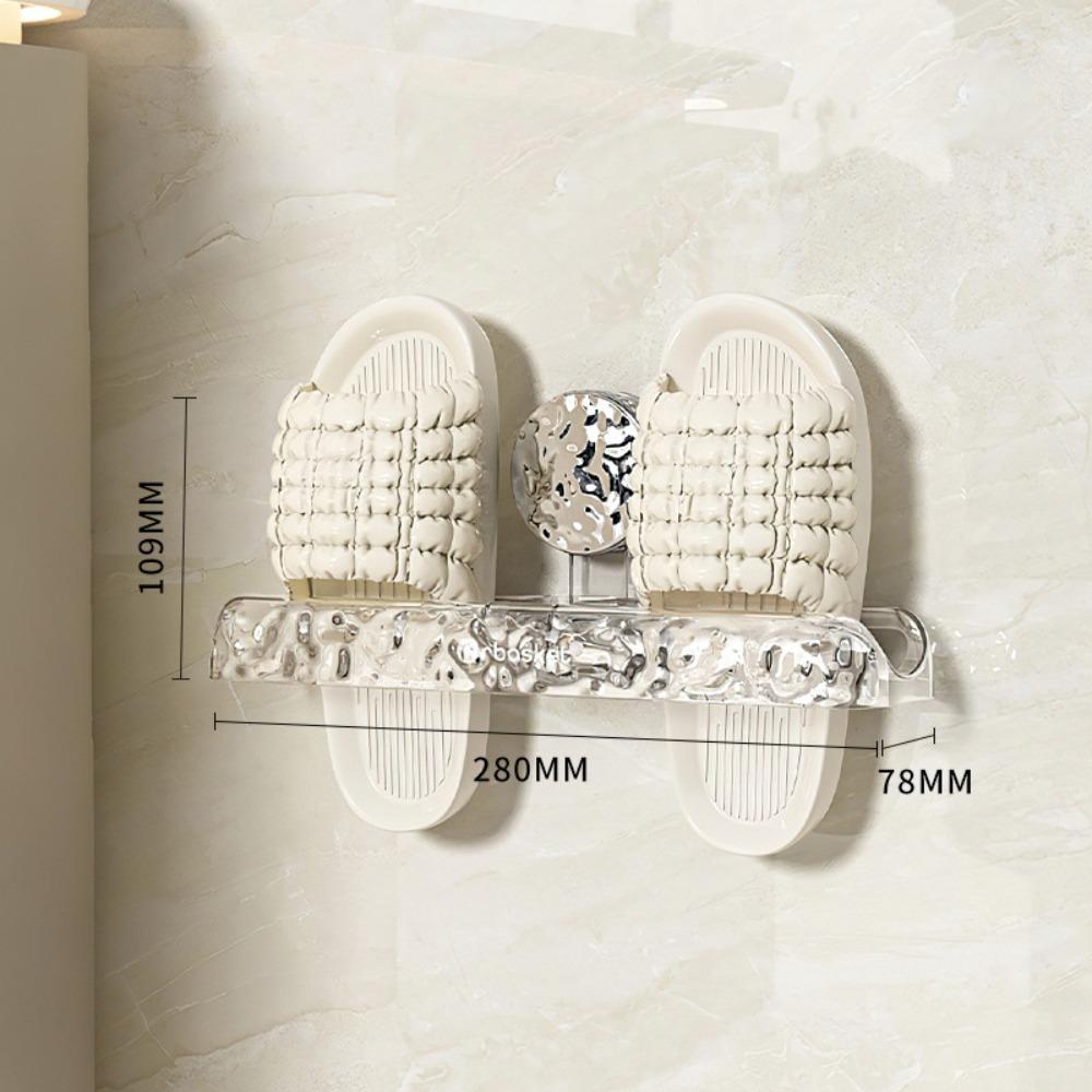 

Самоклеящийся держатель для тапочек на присоске, экономящий место, крючок для сушки тапочек, бытовые принадлежности серебряный