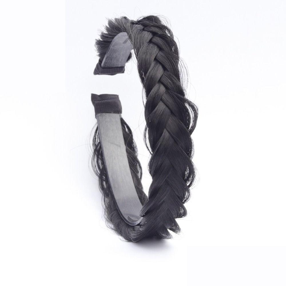 Resistant Wig Toothed Non-slip Hairband Wig Twist Braid Hair Hoop Fishbone Style Braided Headband