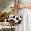 Women PU Leather Cow Print Shoulder Bag Versatile Tote Bags with Adjustable Strap Commuter Bag for Work Shopping Travel Daily