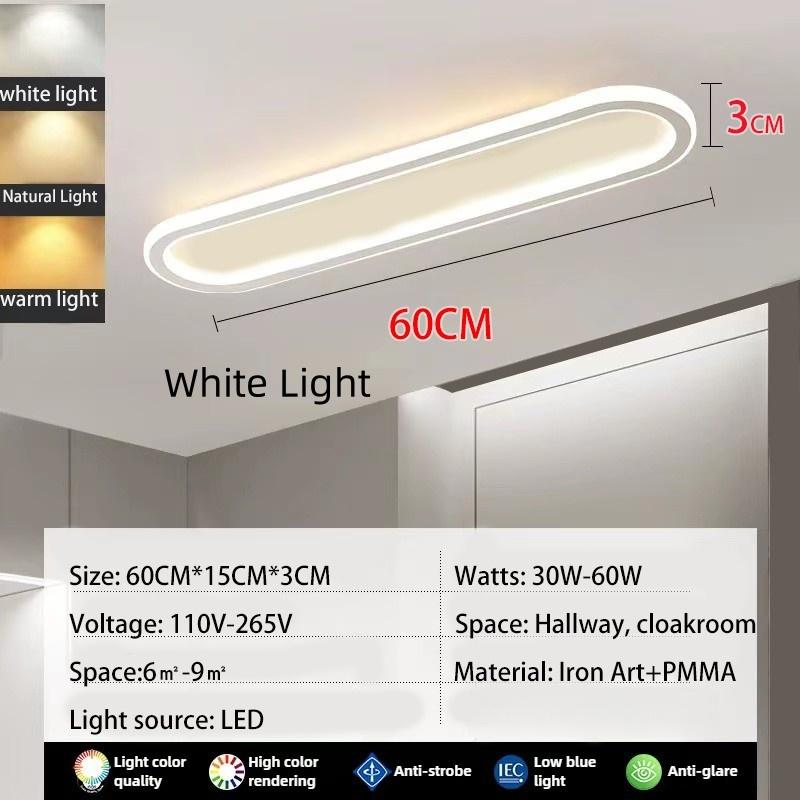 Household Minimalist LED Ceiling Light Remote Control 3 Lighting Modes Corridor Ultra-thin Lighting Lamp
