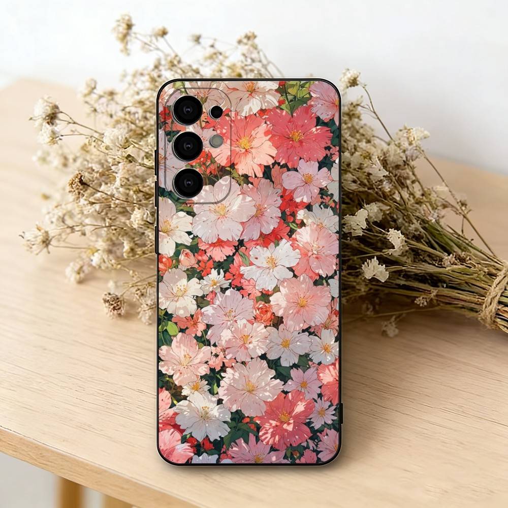 

F-flowers Phone Case For Samsung S25,S24,S21,S22,S23,S30,Ultra,S20,Plus,Fe,Lite,Note,10,Black Cover Samsung S26ULTRA