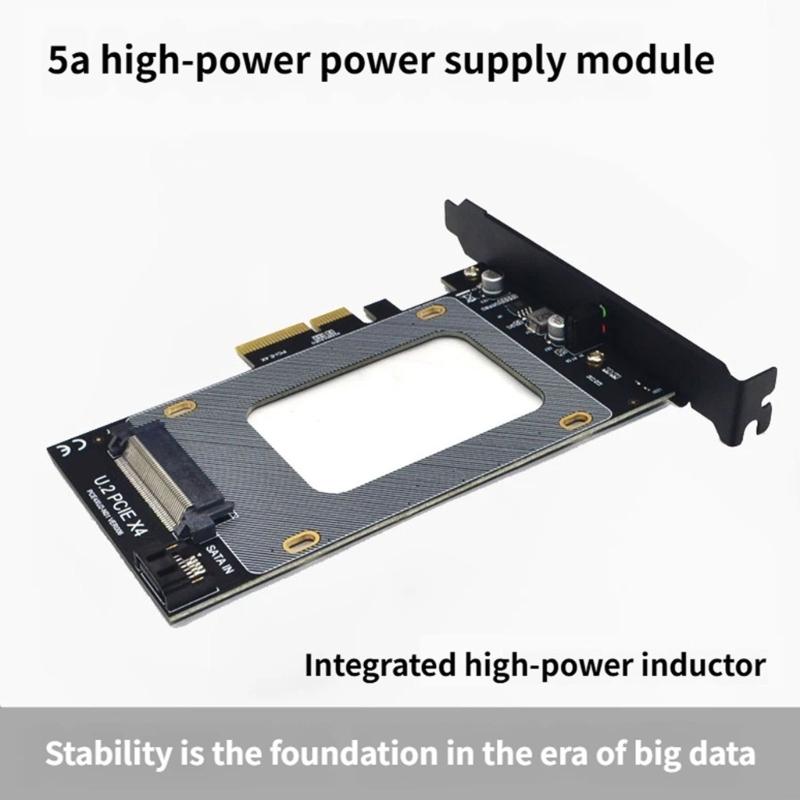 PCIE Risers 4X to SFF-8639 Adapter PCIE SSDs Card Support SSDs 2.5inch SSDs to PCIE 4X Risers Card Converter Replacement