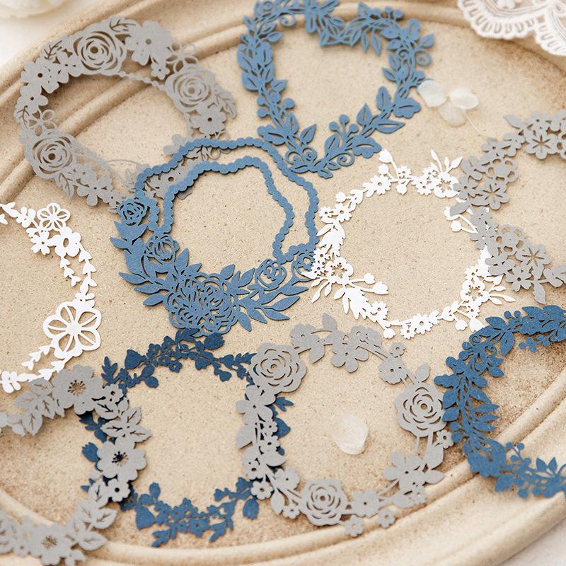 European Flower Wreath DIY Retro Journal Paper with Garden Theme - 6 Styles