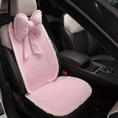Fashion Car Headrest Neck Pillow Summer Bowknot Neckpillow Tweed Style Fashionable Decor Four Seasons Car Interior Accessories