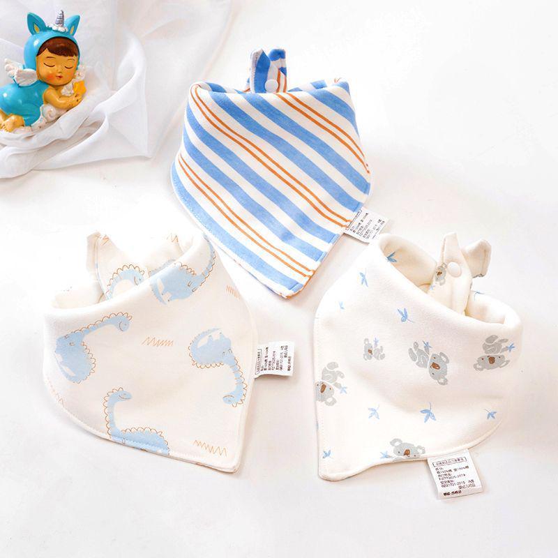 Unisex Triangle Baby Bibs: Pure Cotton, Waterproof, Super Soft, Double Snap, Scarf Wrap