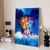 Disney Diamond Painting Castle Mickey Mouse Starry Sky Fireworks Art Painting Cute DIY Rhinestone Mosaic Cross Stitch Kit, Embroidery Gift, Home Decor