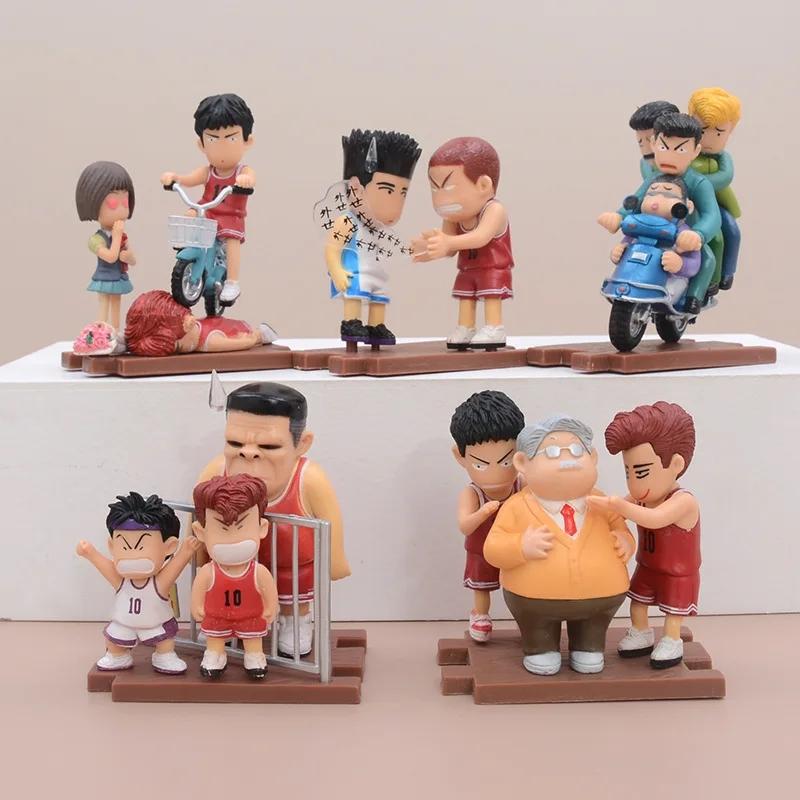 5 قطع سلاام دانك ساكوراجي هاناميتشي روكاوا كيدي مجسم أنمي نموذج تمثال مجموعة ديكور سطح المكتب للأولاد زينة ألعاب هدايا