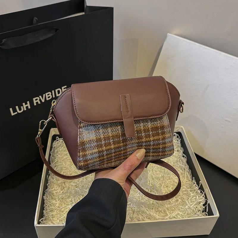 

Ретро женская сумка через плечо Niche Design женская сумка-мессенджер Простая мода новый тренд зима