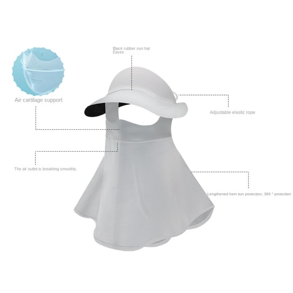 UPF50+ Sunscreen Mask UV Protection Ice Silk Masks New Sun Hat  Outdoor