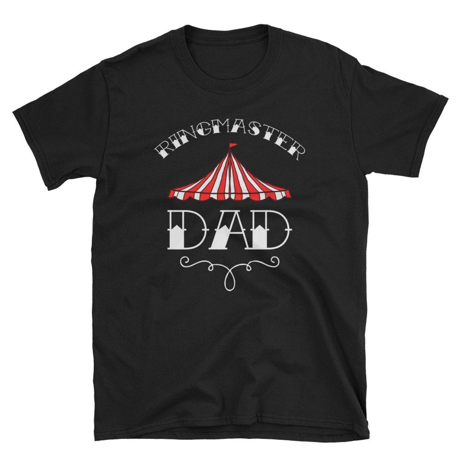 Ringmaster Dad Circus Shirt Carnival Birthday Party T Shirt Gift Tee L