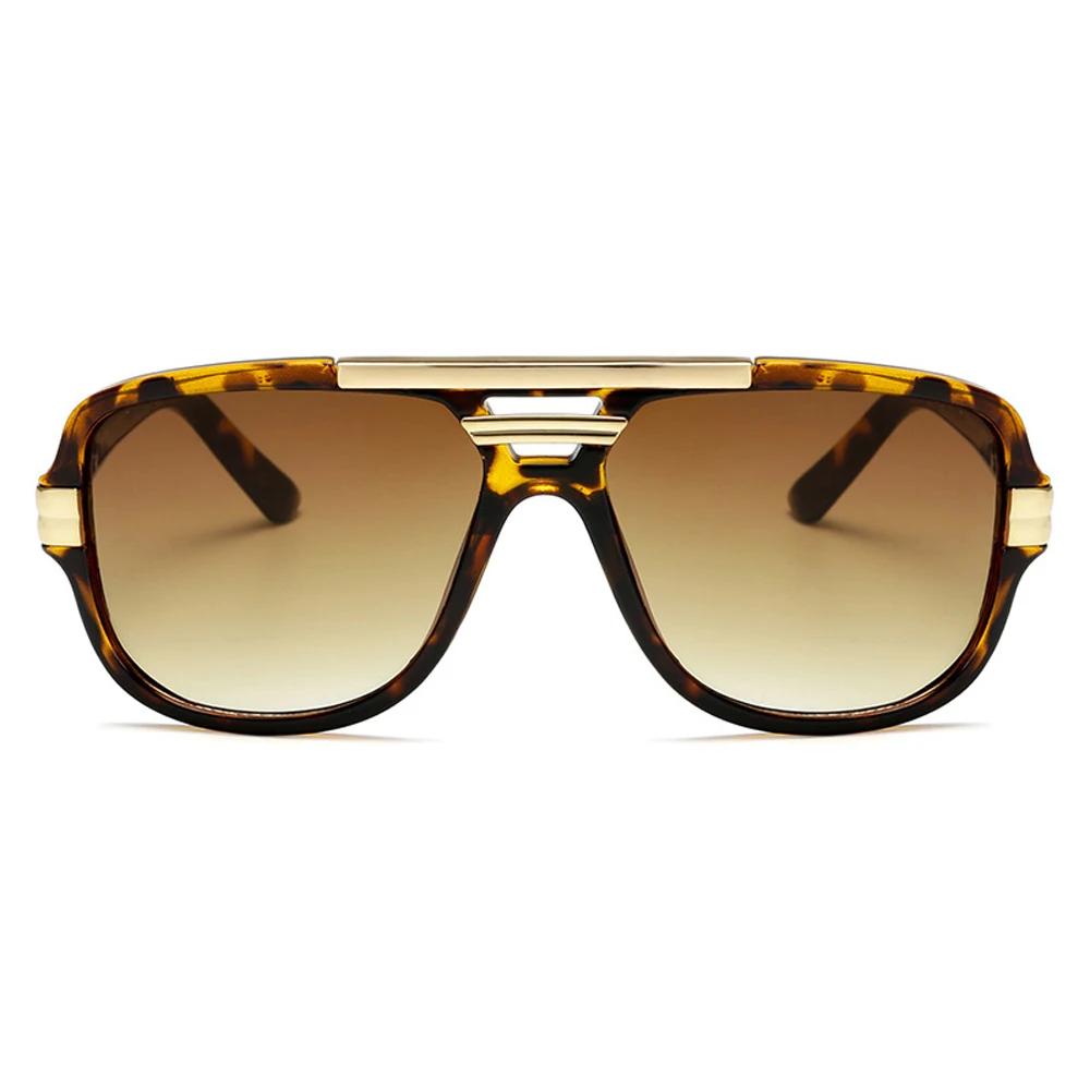 XaYbZc Markendesign Herren Sonnenbrille Vintage Männlich Quadratisch Sonnenbrille Luxus Verlauf Sonnenbrille UV400 Shades gafas de sol hombre