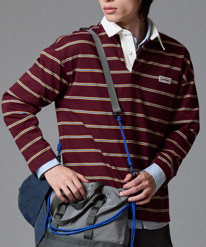 TOULN BRICK Tb-Stripe Rugby T-Shirt Wn (E6W10G3202)