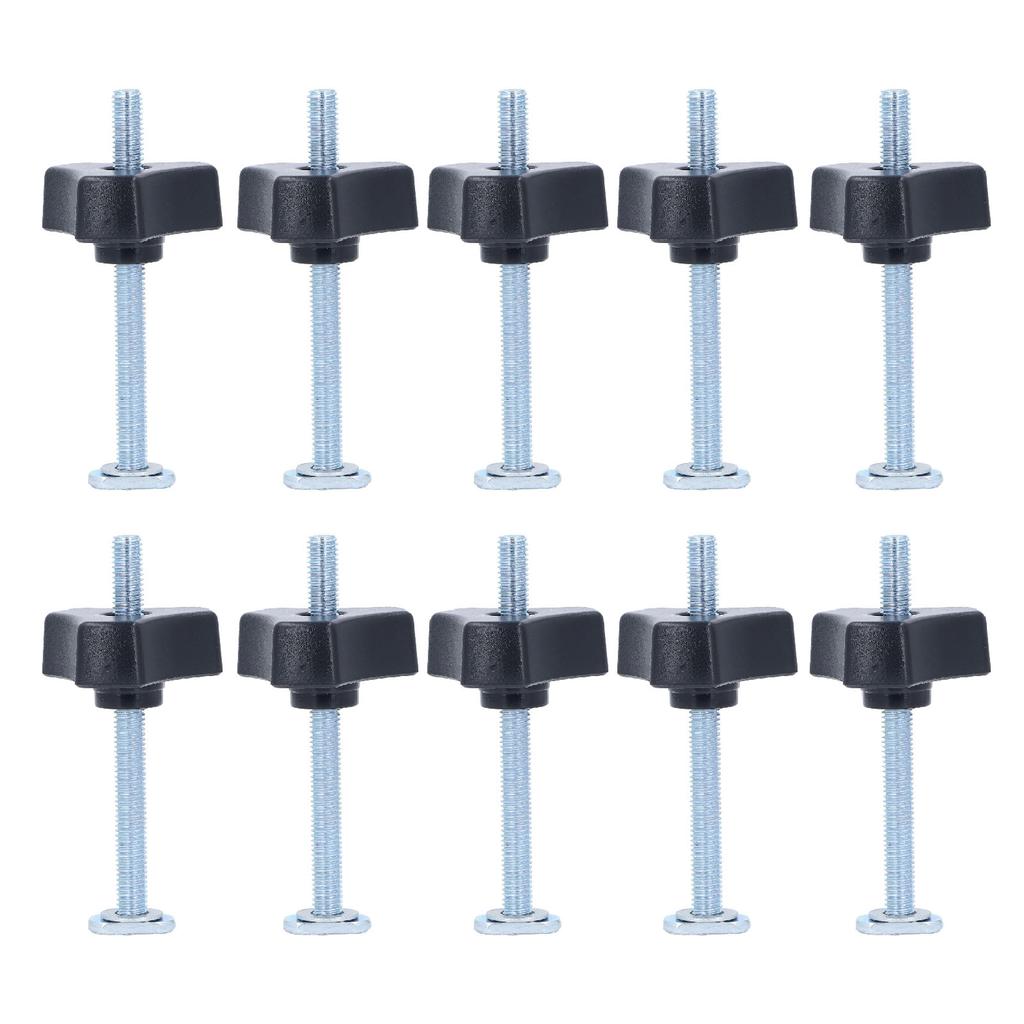 10 Sets T-Nuten-Knöpfe Edelstahl M8x100mm Gewindebolzen und Mutter-Unterlegscheiben-Kit für Holzbearbeitungs-Vorrichtung