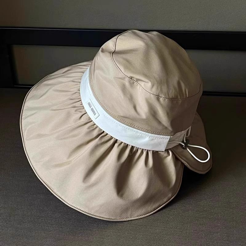 Sunscreen hat women's summer sunshade wrap-around sunscreen bucket hat UV protection sun hat large brim sun hat