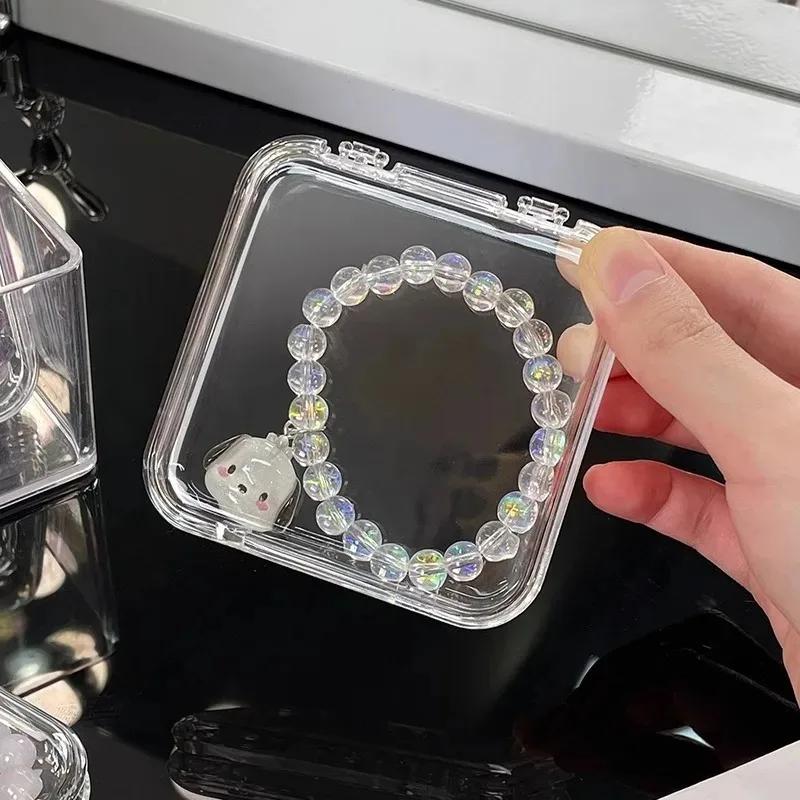Acrylic Transparent Storage Box for Rings Earrings Necklace Bracelet Nail Art Packaging Boxes Mini Square Jewelry Organizer Case