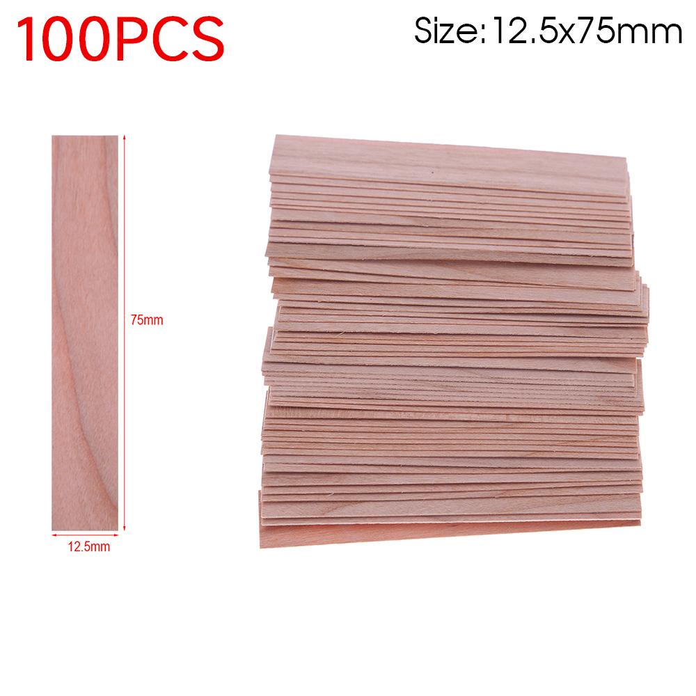 50/100PCS Wooden Candle Wicks Candle Making Wicks Naturally Smokeless Wood Core for DIY Candles Making Tools