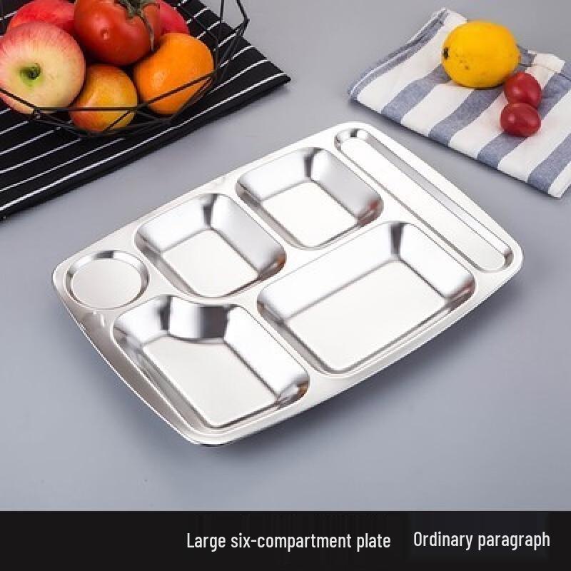 Molona 304 Stainless Steel 6-Compartment Meal Tray
