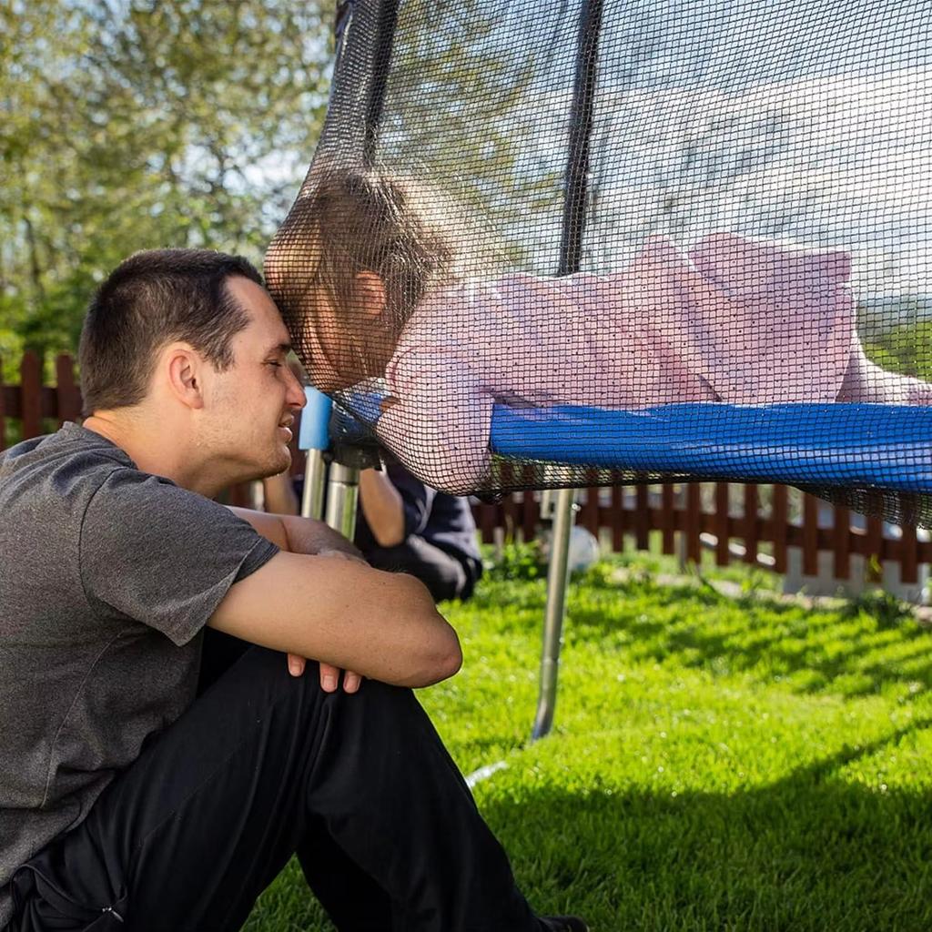 Fit 6/8/10Feet 6/8 Poles Trampoline Protective Net Nylon Trampoline for Kids Children Jumping Pad Safety Net Protection Guard