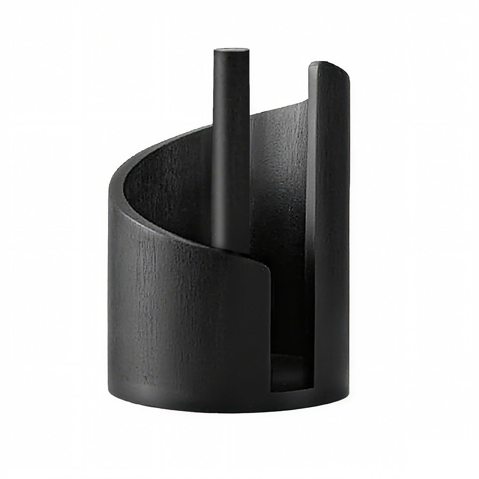 

Wooden Countertop Paper Towel Holder Wood Round Base & Metal Frame, Fits Regular чорний