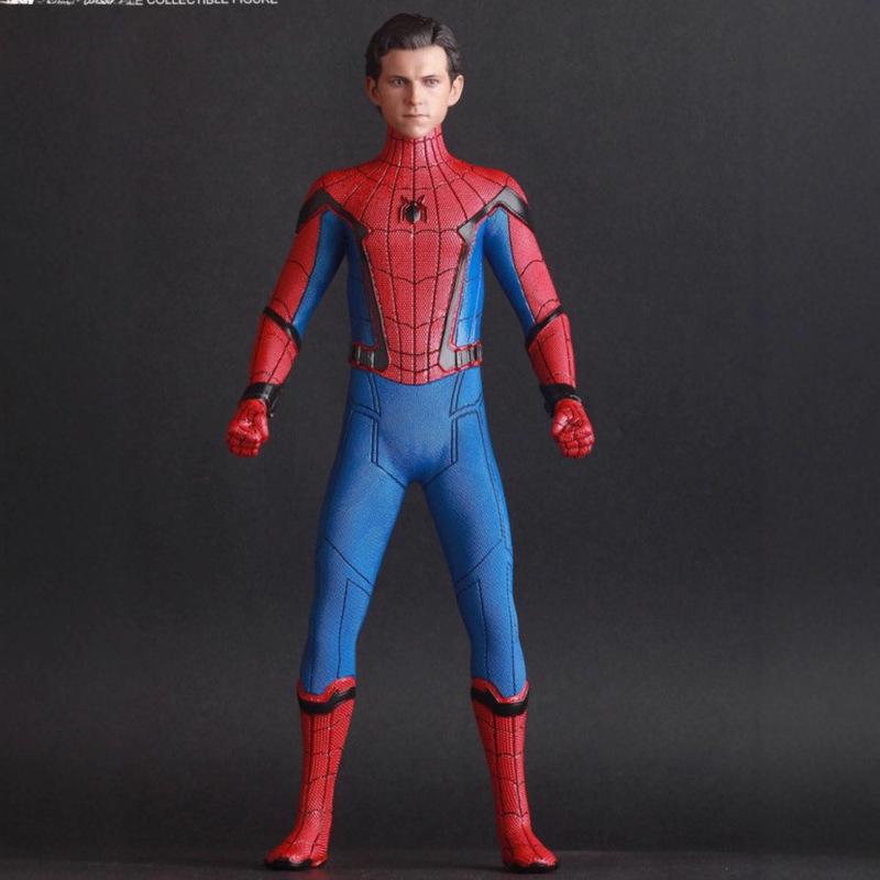 12 Inch Spider-Man Action Figure Yellow Suit Collectible Model Toy Boxed Desktop Decor Statue For Anime Movie Fans Collectors