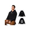 Li Ning Loose Fashion Pattern Printed Embroidered Logo Sports Casual Warm Pullover Long Sleeve Hoodie Unisex Hoodies Black AWDR299-3