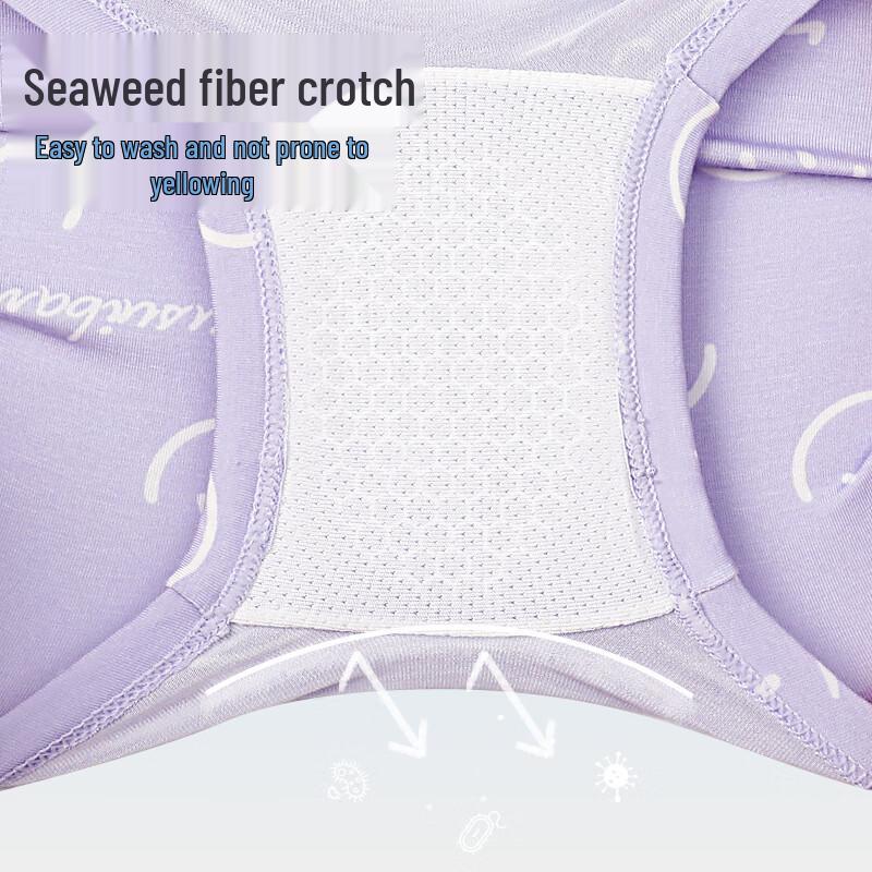 Girls' Cute Polka Dot Antibacterial Underwear (3-Pack)