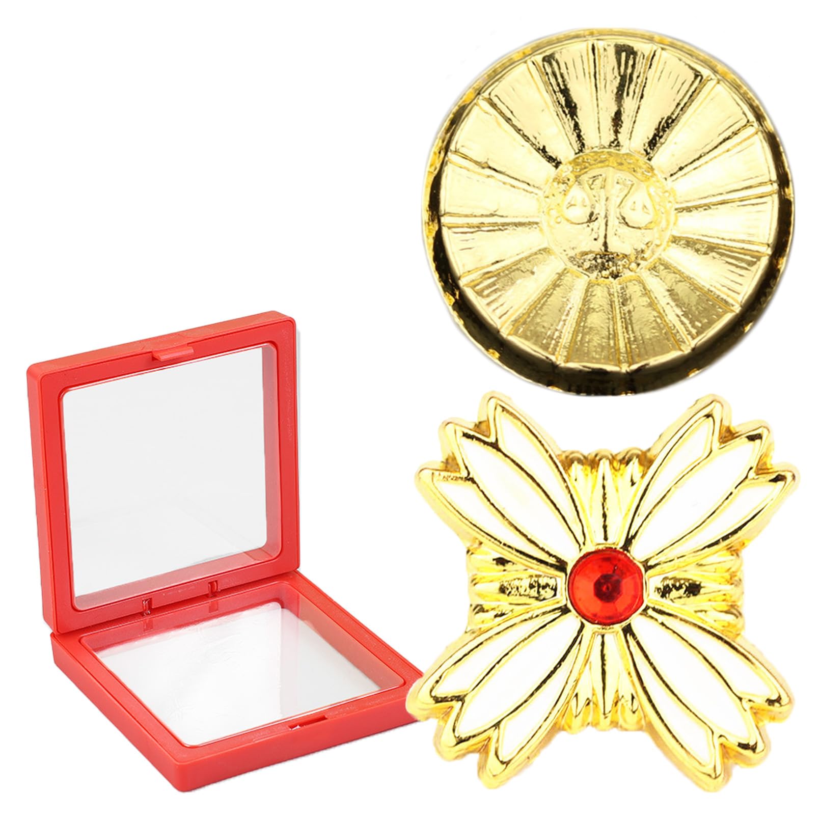 

Chandini Badge Set, Pin Badges for Lawyers and Prosecutors, Collection, Play Props, Cosplay, Set of 2, with Storage Display, Gold Badges