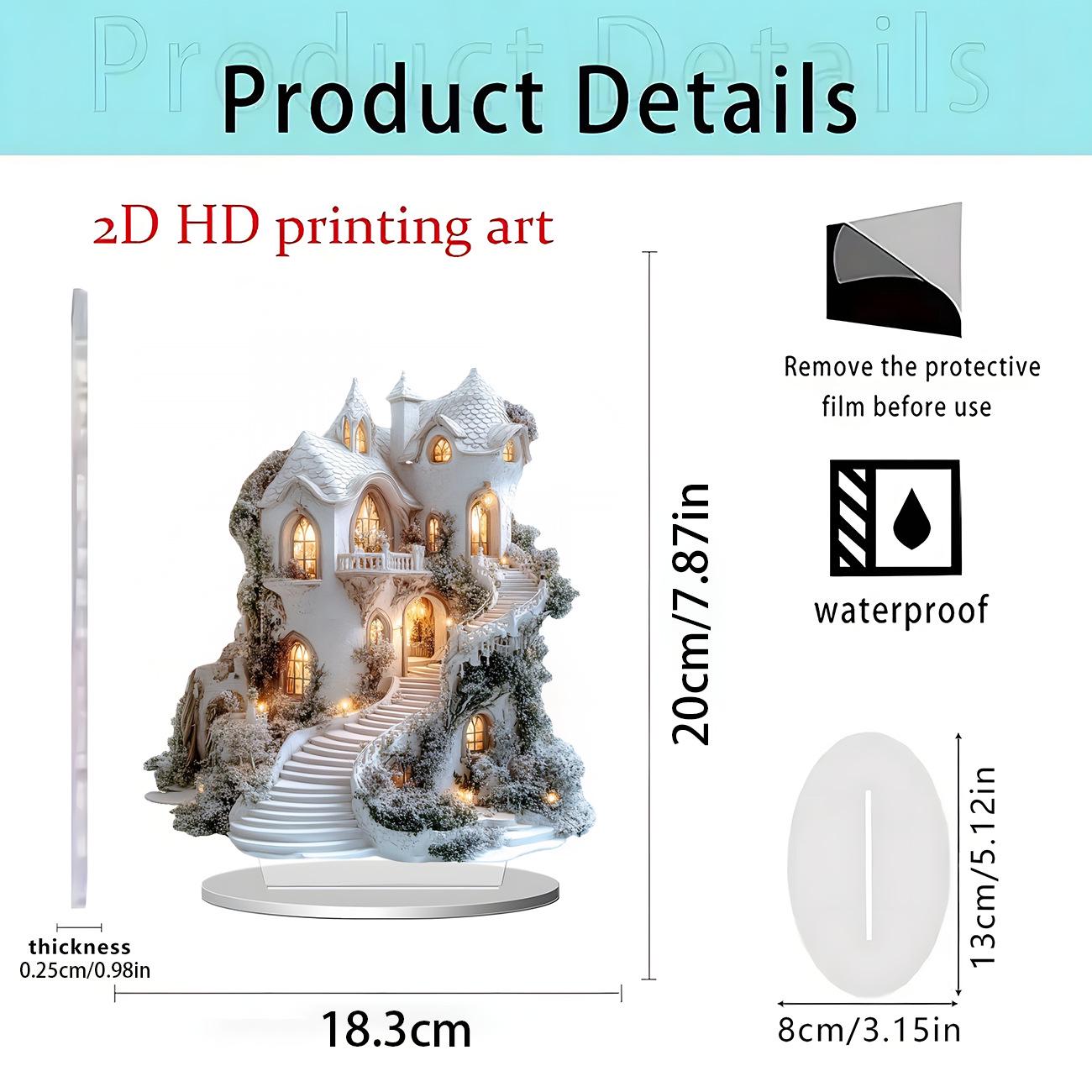 Moon Castle Festival Acrylic Desktop Ornament for Home & Bedroom Decor